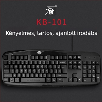 Lisheng KB-101A gaming billentyűzet, vezetékes USB/PS2 interfész, vízálló, háttérvilágítás nélkül
