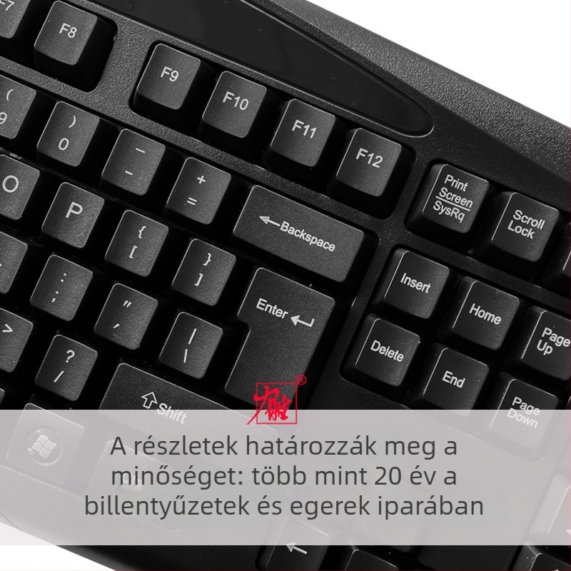 Lisheng KB-101A gaming billentyűzet, vezetékes USB/PS2 interfész, vízálló, háttérvilágítás nélkül