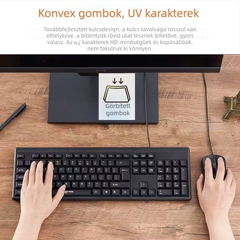 Patriot W921 vezetékes USB membrán billentyűzet asztali számítógépre (107 billentyű, szilikon anyag, asztali kompatibilitás)