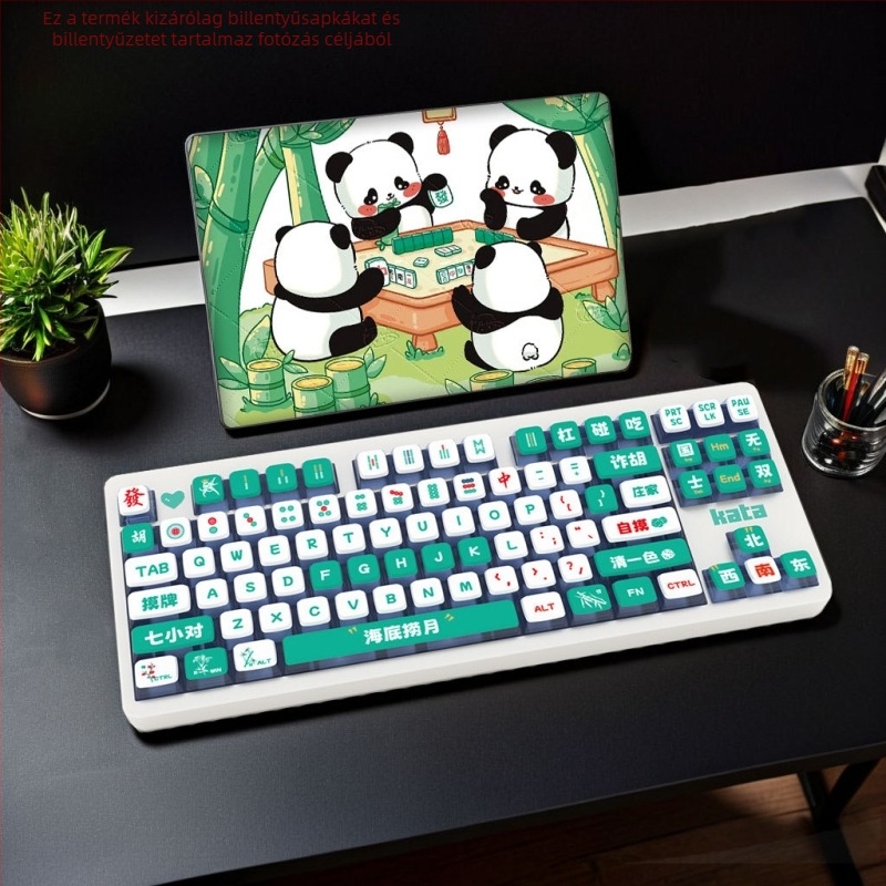Mahjong témájú PBT SA billentyűzet-kapcsok készlet mechanikus billentyűzetekhez, szublimáció, teljes készlet 61–108 billentyűhöz