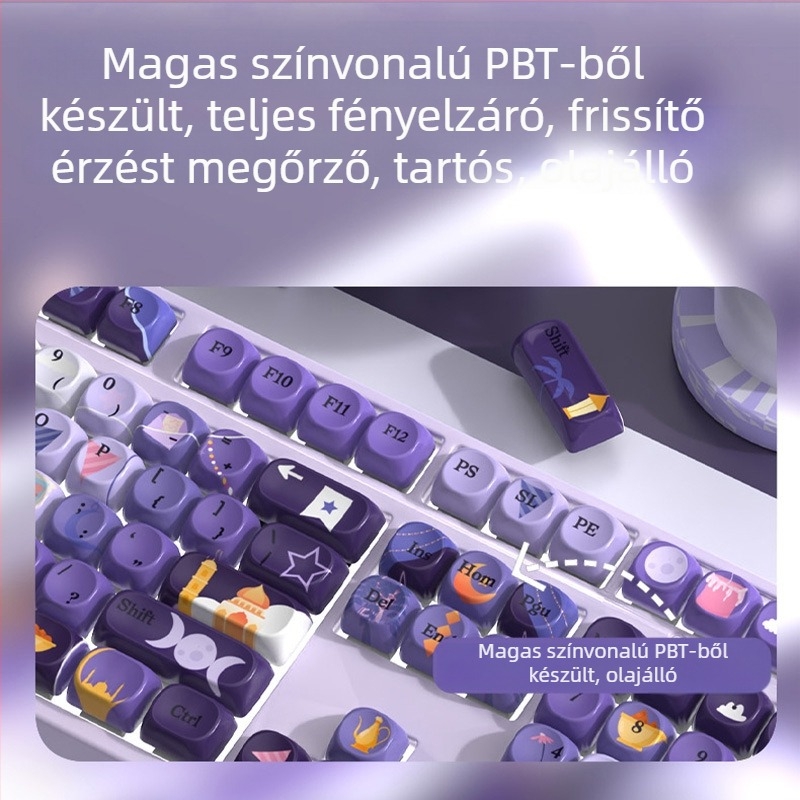 Moa keycap - Dream Castle boxed, PBT szublimáció, személyre szabott keycap mechanikus billentyűzetekhez, univerzális kompatibilitás