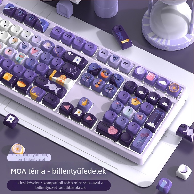 Moa keycap - Dream Castle boxed, PBT szublimáció, személyre szabott keycap mechanikus billentyűzetekhez, univerzális kompatibilitás