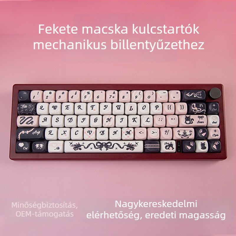 Mechanikus billentyűzethez való sapkák, ötoldali szublimációval, MOA profil, kompatibilis mágneses tengellyel és keresztes, doboz vagy oldalsó tengellyel, modellek 60–108