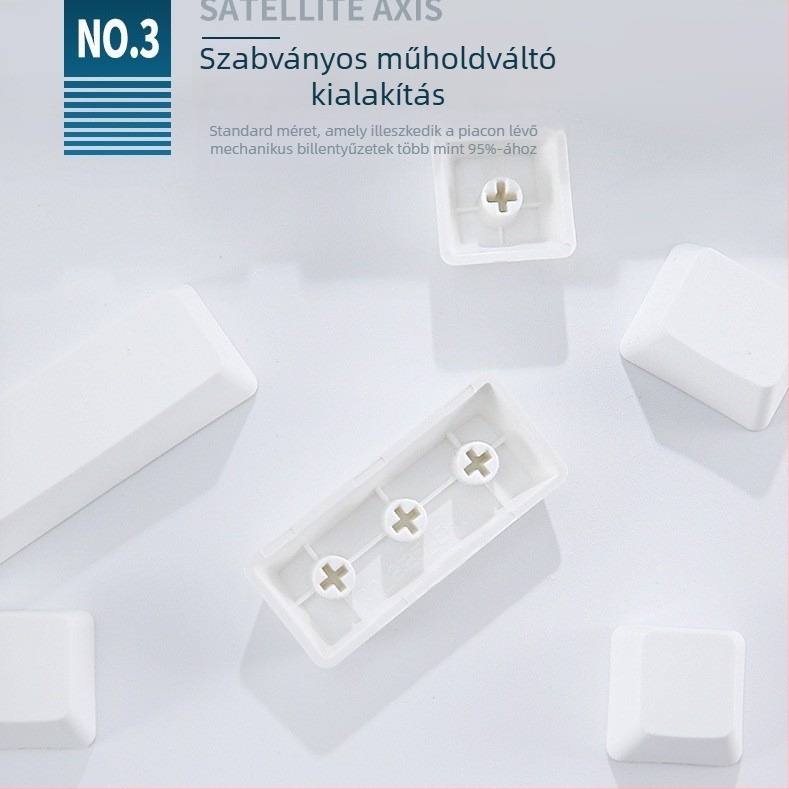 Műanyag billentyűfedők mechanikus billentyűzethez – üregek, sublimációra kész, gyári eredeti anyag; Modell YC-1; Anyagkód 21152181528; Univerzális keresztlyuk; Testreszabható: Igen