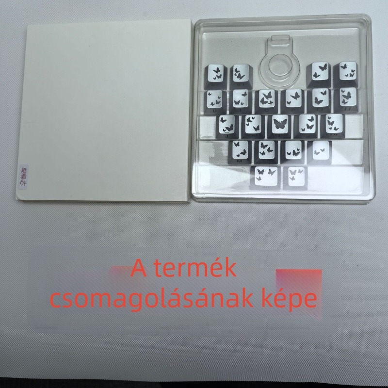 Love (pillangó) 21 gombos fedő készlet, műanyagból, mechanikus billentyűzethez, tömeg 50 g