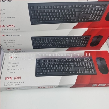 WKM-1000 vezetékes billentyűzet és egér szett, vízálló, 1200dpi, USB, ergonikus irodai és otthoni használathoz