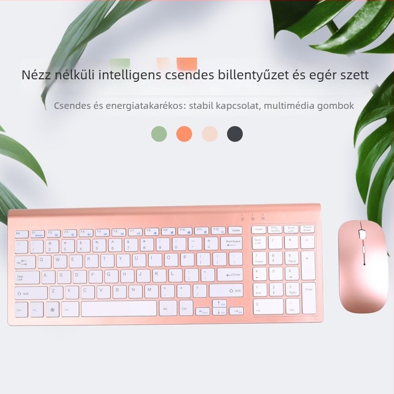 Vezeték nélküli billentyűzet és egér készlet, 2,4G, USB interfeszék, 1600 DPI optikai érzékelő, ergonómiai kial design, modell K7558