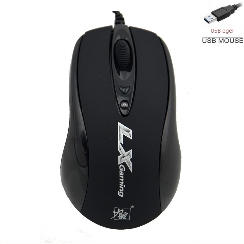LX-305 optikai egér, 1600 DPI, 2 gomb, USB-kábeles