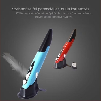 PR-03 toll alakú vezeték nélküli optikai egér, 2.4G, 1600dpi, ergonómikus
