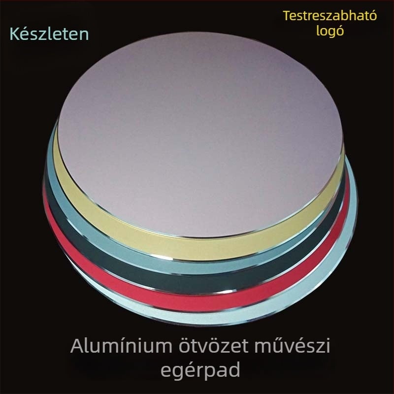 Kompakt fém egérpad, csúszásmentes, egyoldalú, gépi megmunkálás, logónyomás elérhető