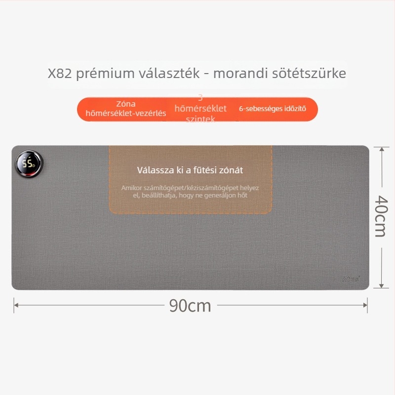 Xinke asztali fűtőpad, csatlakoztatott hálózati áramforrás, 220V, 80W, elektromos membrános fűtés, PVC kivitel, intelligens hőmérséklet-szabályozás