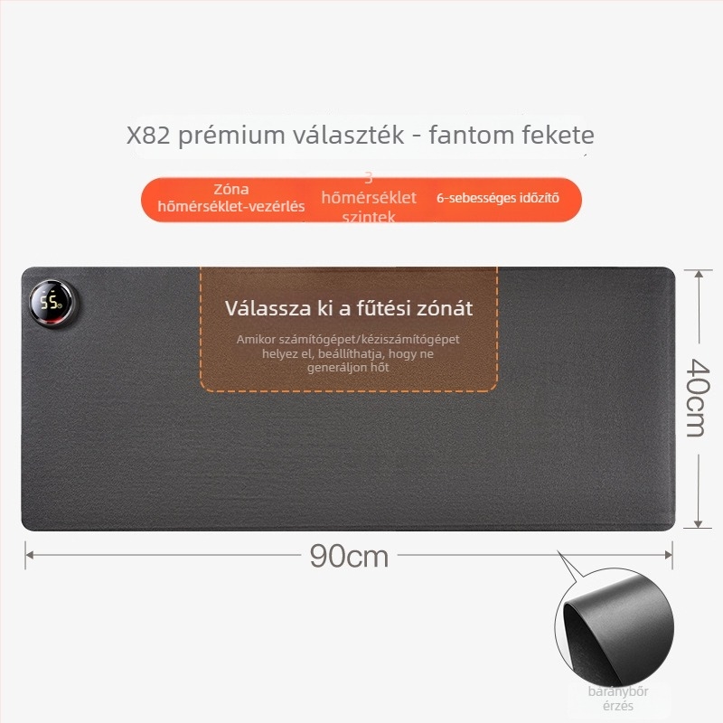 Xinke asztali fűtőpad, csatlakoztatott hálózati áramforrás, 220V, 80W, elektromos membrános fűtés, PVC kivitel, intelligens hőmérséklet-szabályozás