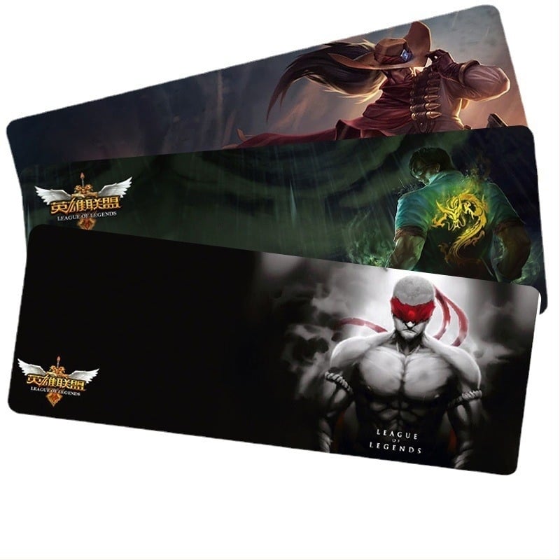 Nagy méretű gamer egérpad animációs mintával, vastag gumiból készült asztali pad a billentyűzethez, csúszásmentes, méretek 400 x 900 x 3 mm