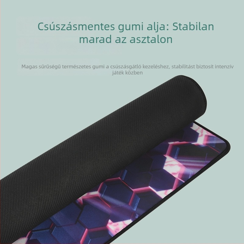 Üveg bevonat billentyűzet- és gamer egérpad, egyoldalas, csúszásmentes, logó nyomtatás elérhető