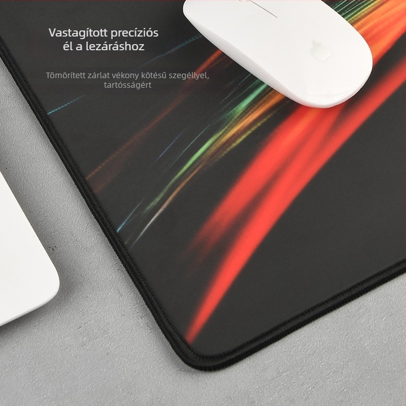Üveg bevonat billentyűzet- és gamer egérpad, egyoldalas, csúszásmentes, logó nyomtatás elérhető
