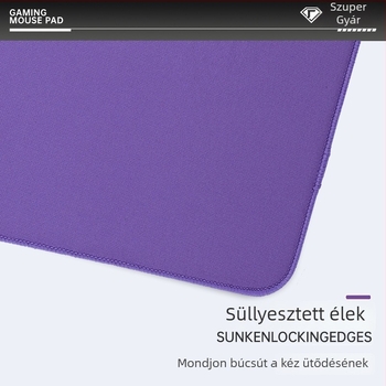 Poliuretán FPS egérpad, lila, nagy méret, ultra-soft, kardkovács stílusú, gaminghez