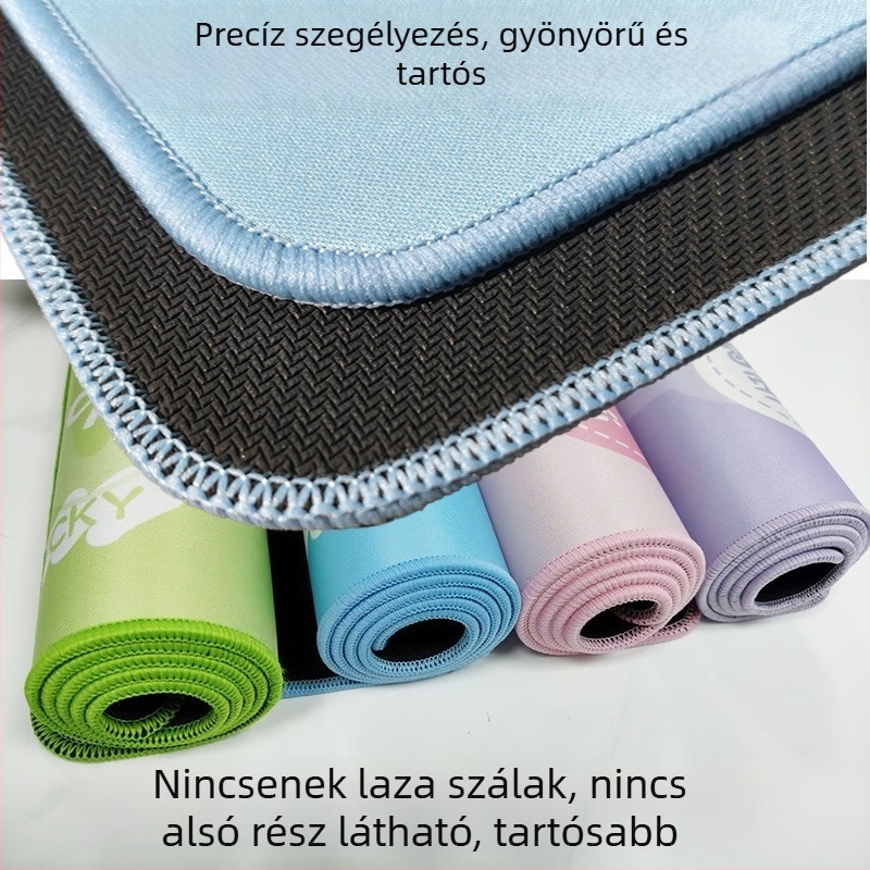 Természetes kaucsukból készült egérpad magas sűrűségű textil felülettel, íróasztali pad, billentyűzetpad