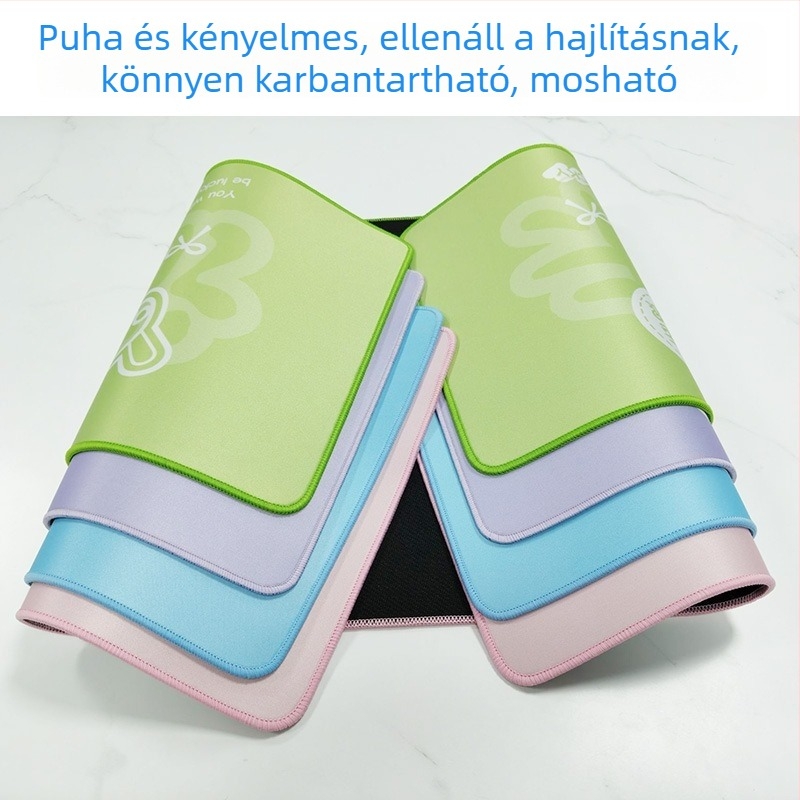 Természetes kaucsukból készült egérpad magas sűrűségű textil felülettel, íróasztali pad, billentyűzetpad