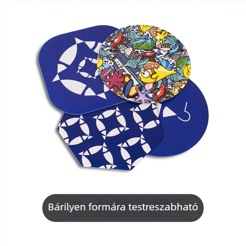 PU bőrű kétoldalas egérpad, csúszásmentes felülettel, logó nyomtatással, OEM
