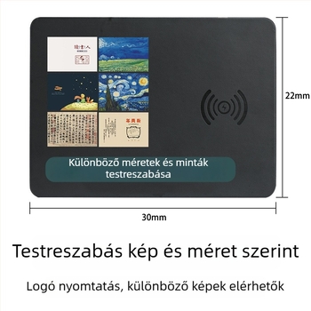 Vezeték nélküli töltésű egérpad USB hubbal, bőr felülettel, egyoldalas, OEM feldolgozás, modell WXC