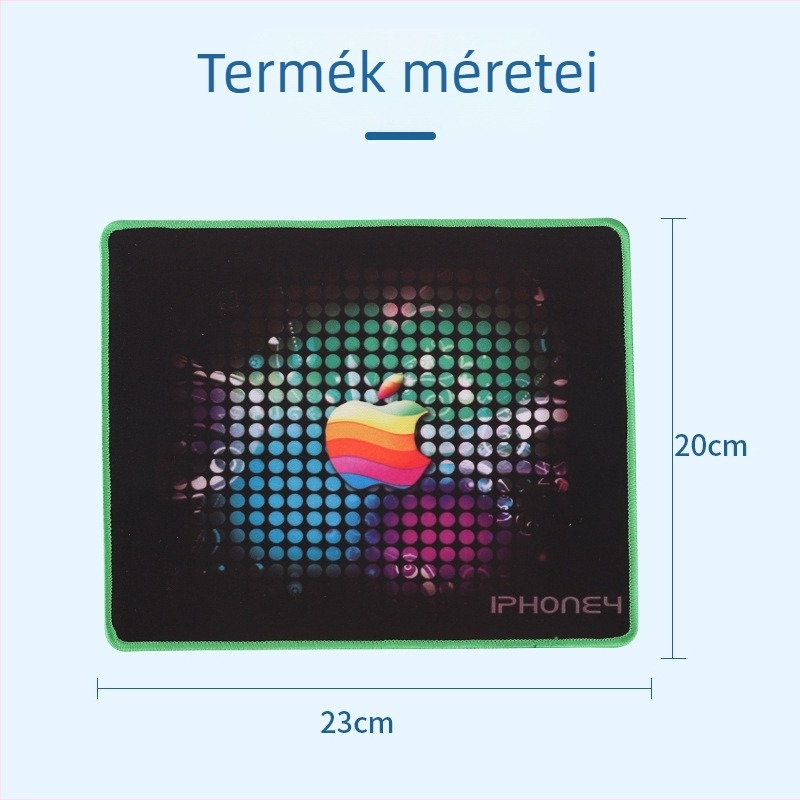 Vízálló gumí egérpad, 20×23 cm, csúszásmentes asztali egérpad rajzfilm mintával