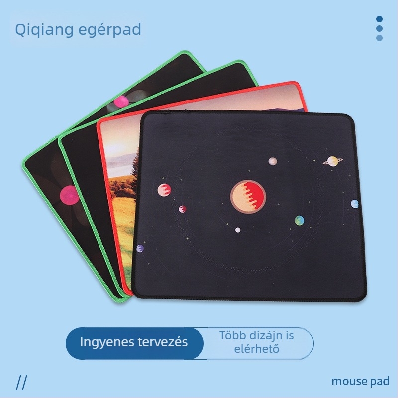 Vízálló gumí egérpad, 20×23 cm, csúszásmentes asztali egérpad rajzfilm mintával