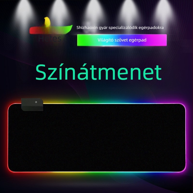 Fénylő egérpad, gumitextil, egyoldalas, csúszásmentes, termotranszfer kivitel