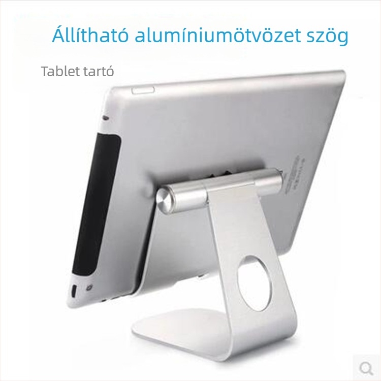 Összecsukható alumínium tabletállvány iPad, iPhone és Samsung készülékekhez — asztali tartó