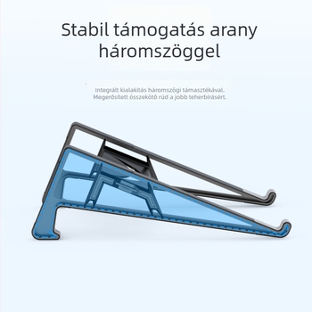 Cahezo laptop vertikális állvány oldalrögzítéssel, 2-in-1 vertikális/horizontális használat, műanyag, modell 002, tömeg 0,2 kg