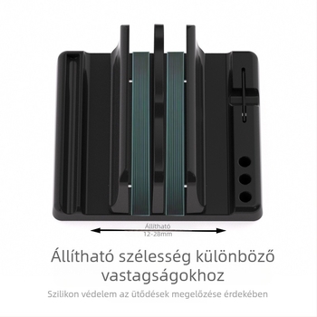 Laptop állvány — függőleges asztali tartó MacBook Prohoz, ABS, 200 g, kompatibilis laptophoz, tabletához és mobiltelefonhoz