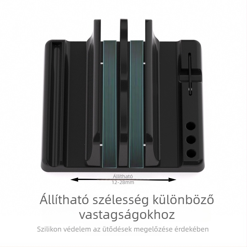 Laptop állvány — függőleges asztali tartó MacBook Prohoz, ABS, 200 g, kompatibilis laptophoz, tabletához és mobiltelefonhoz