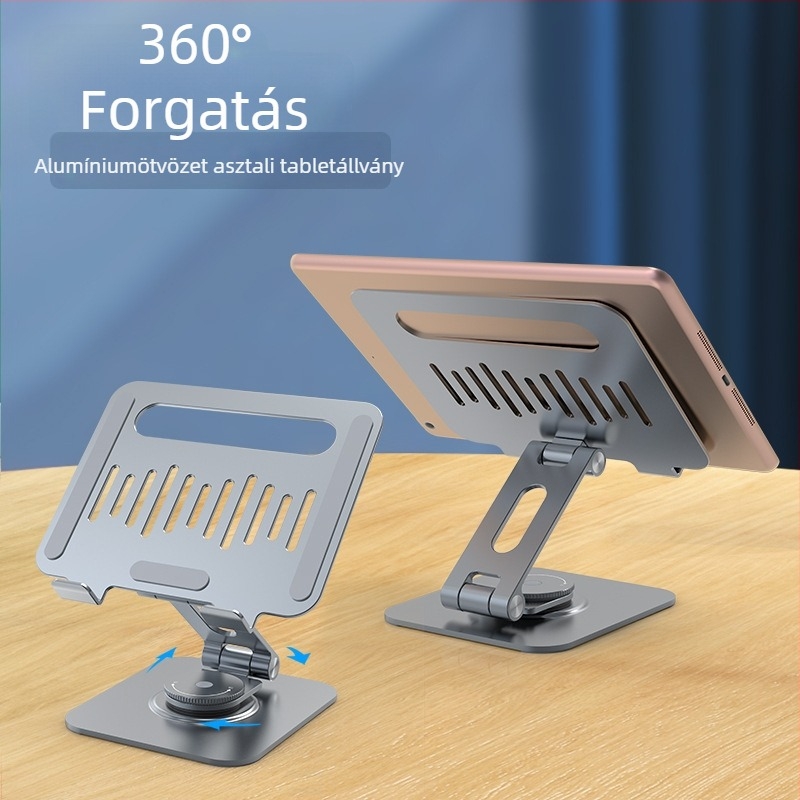 HYDUODUO TQG05X Összecsukható Fém Tablet Állvány 360° Forgással iPadhez