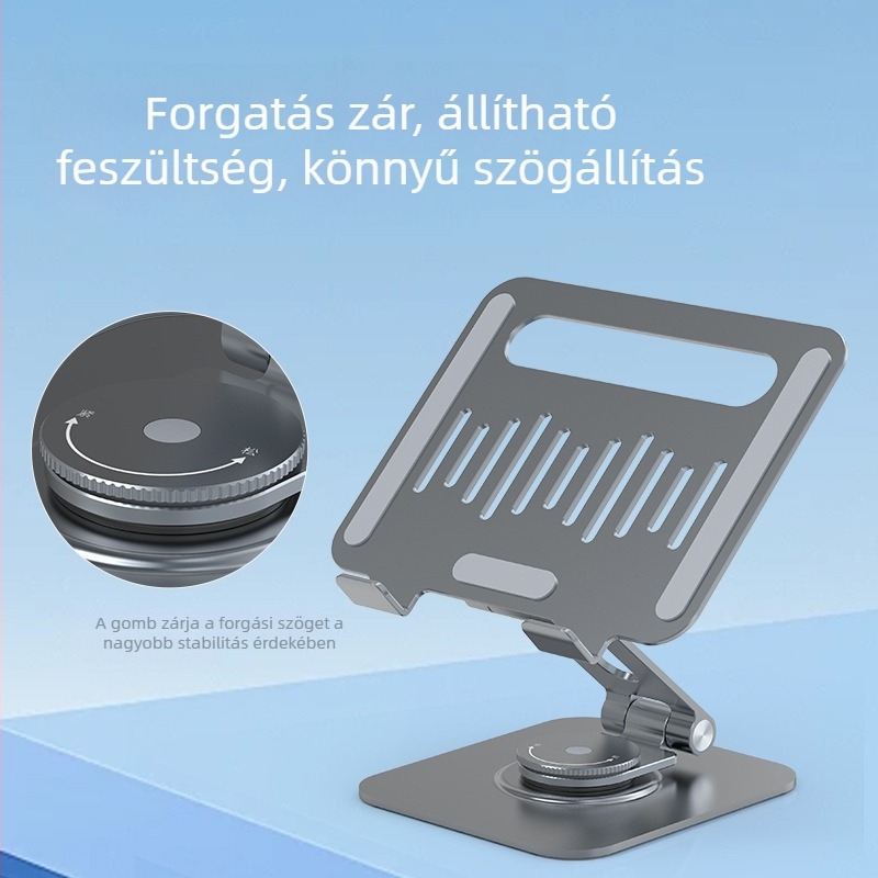 HYDUODUO TQG05X Összecsukható Fém Tablet Állvány 360° Forgással iPadhez