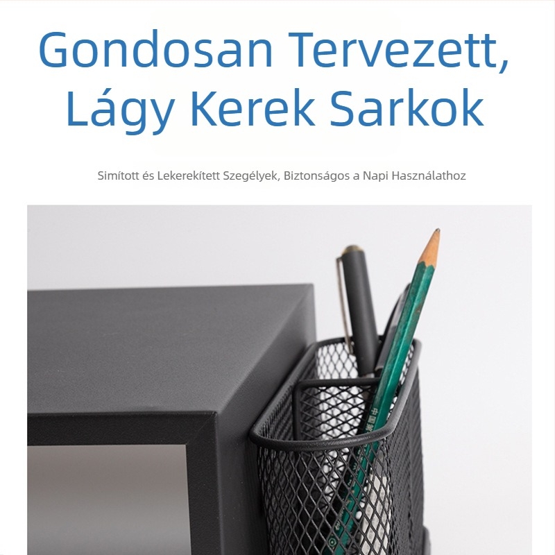 Aoyao 2‑szintes vasból készült asztali monitor-tartó, mozgatható, modern, egyszerű dizájn