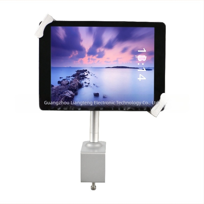Zárható, lopás elleni táblagéptartó asztali alap, állítható kar, fém S4, kompatibil iPad 2/3/4 és iPad Mini, 10.1–10.8 hüvelykes tabletekhez