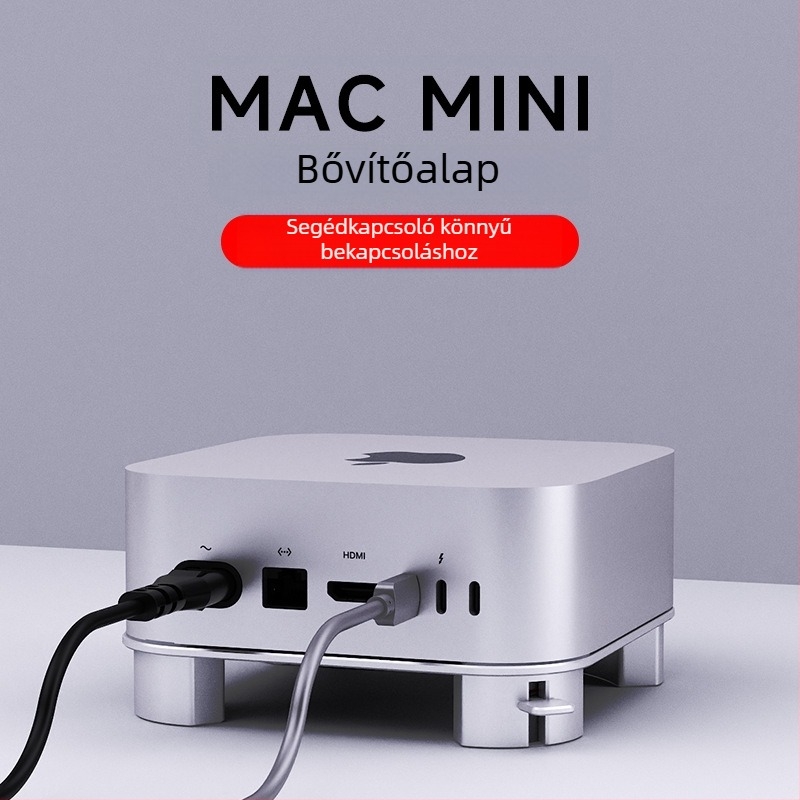 Mac Mini állvány-alap alumínium ötvözetből hőleadó és szellőző funkcióval; SF43-1; kompatibilis M4/M4pro; 165 g