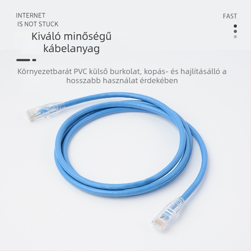 Cat6 UTP Ethernet-kábel, 50 m, beltéri használatra, árnyékolatlan, RJ-45, 26 AWG