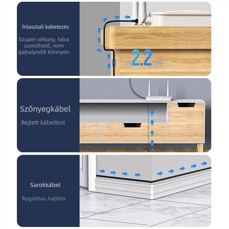 CAT6 sík, árnyékolatlan Ethernet patch kábel, 32 AWG OFC, RJ-45 8P8C, 1000 Mbps, beltéri, több mint 30 m