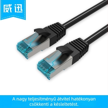 Weixun Cat5e árnyékolt gigabites hálózati kábel – tiszta réz, RJ-45 csatlakozó