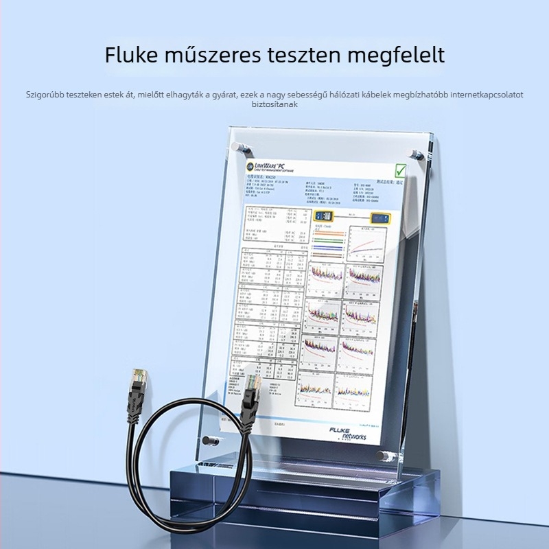 Wopp Cat6 UTP hálózati kábel, oxigénmentes réz, árnyékolatlan, RJ-45 csatlakozóval, számítógéphez, kapcsolóhoz és routerhez