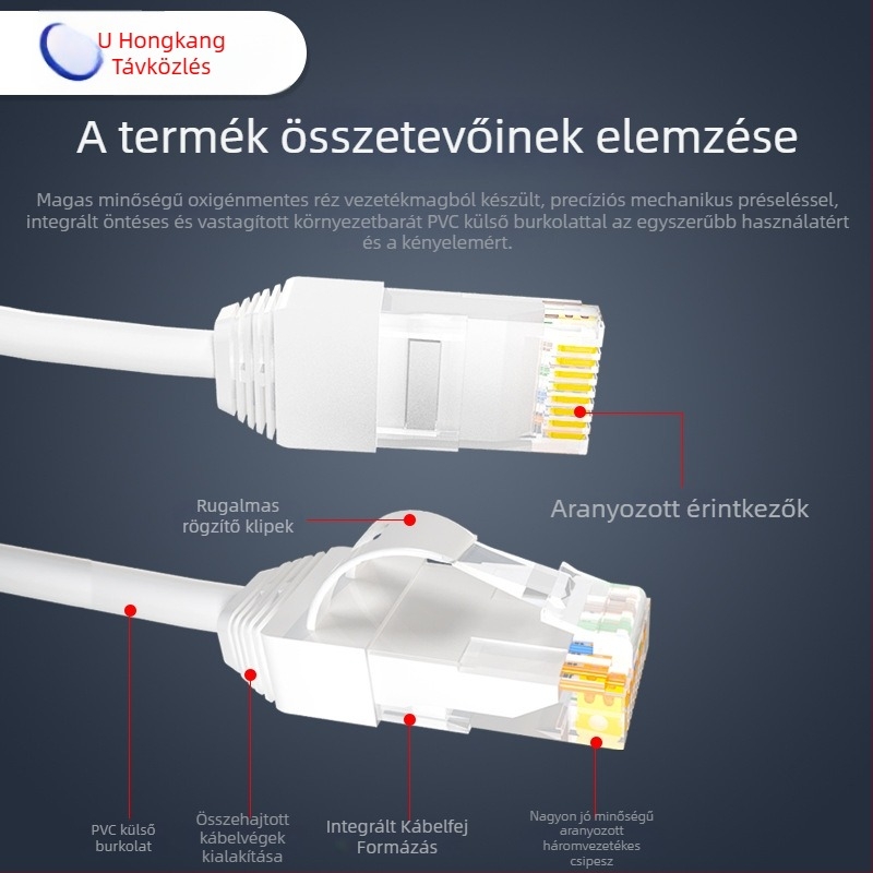 CAT6 árnyékolatlan patch kábel RJ45 interfésszel — átvitel 10000 Mbps, Márka: Dtt/Datang telecom, Modell: CAT6 árnyékolatlan patch kábel