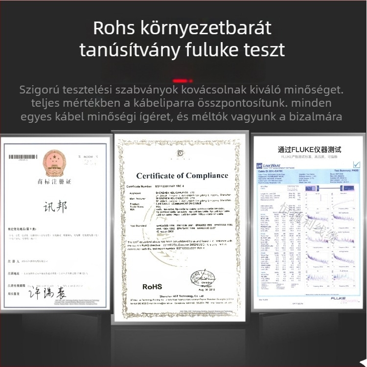 Cat7 hálózati kábel, dupla árnyékolású SFTP, 10 Gbps, tiszta réz, kész patch kábel