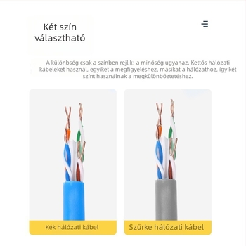 Cat5e/Cat6 hálózati kábel, gigabites, oxigénmentes réz, otthoni használatra, PoE megfigyeléshez, árnyékolatlan, 300 m hosszú