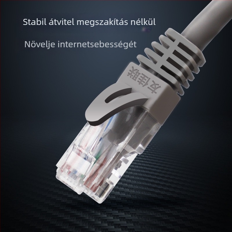 TPST Youjialian CAT6 Gigabit Ethernet patchkábel, beltéri használatra, szürke, RJ-45