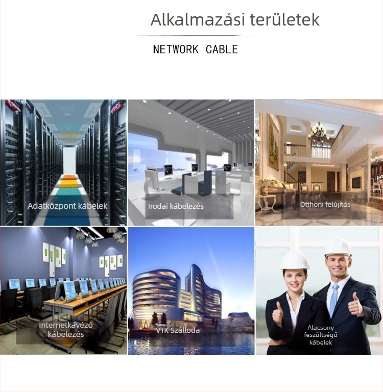 Kültéri UTP hálózati kábel, tiszta réz vezető, kettős rétegvédő vízálló és UV-álló burkolat felügyeleti rendszerekhez (Átvitel: 100, Működési hőmérséklet: -20…60°C, Nyújtási szilárdság: 100, Nyomásállóság: 100)