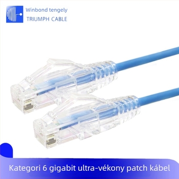 Cat6 Ethernet hálózati kábel, 1 Gbps, tiszta oxigénmentes réz OFC, vezető átmérője 3,2 mm, RJ11 interfész