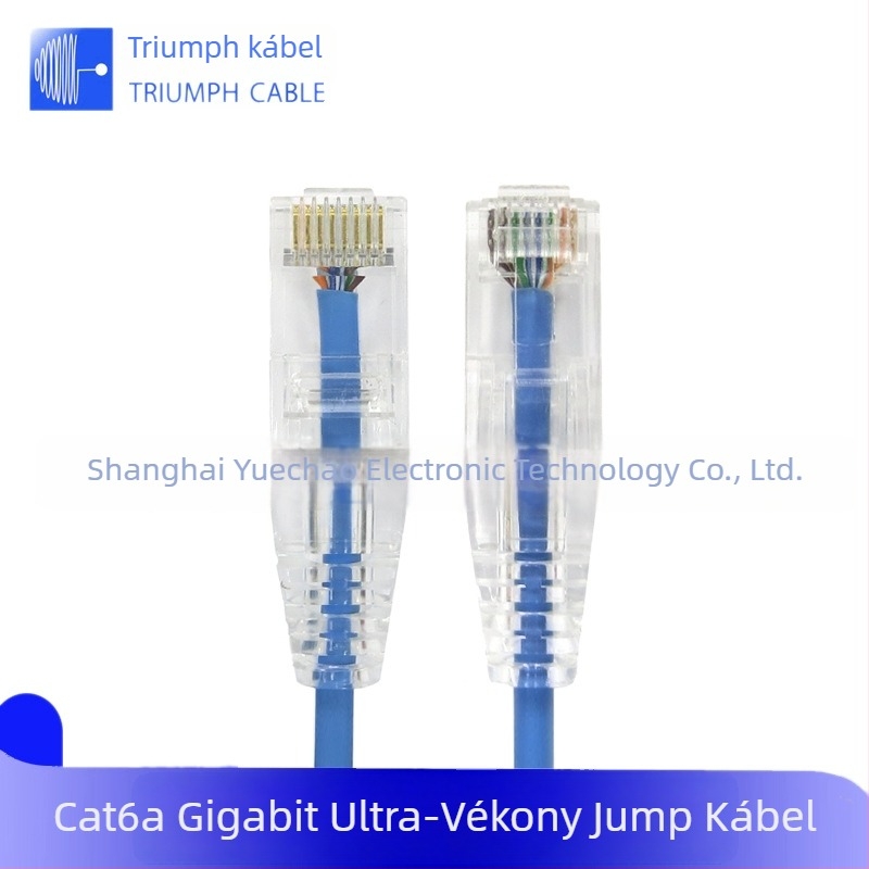 Cat6 Ethernet hálózati kábel, 1 Gbps, tiszta oxigénmentes réz OFC, vezető átmérője 3,2 mm, RJ11 interfész