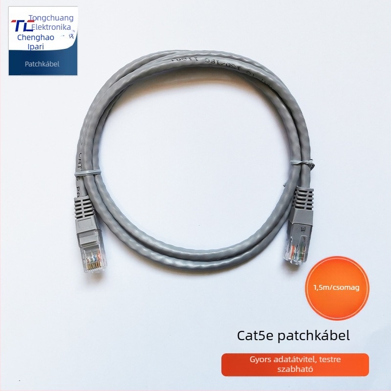 TC Cat5e/Cat6 Ethernet-kábel, árnyékolatlan UTP hálózati kábel, 100 Mbps