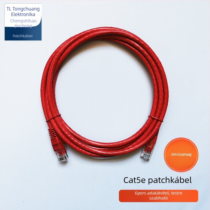 TC Cat5e/Cat6 Ethernet-kábel, árnyékolatlan UTP hálózati kábel, 100 Mbps