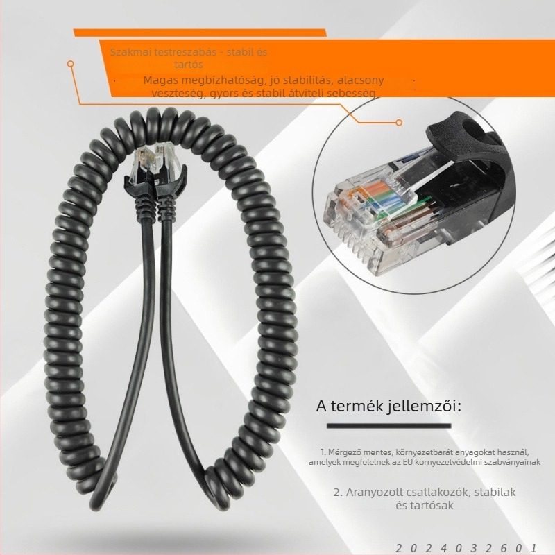 RJ45 kristályfejű injekciós teleszkópos CAT6 hálózati kábel, 10 Gbps, gyártás az ábrák szerint